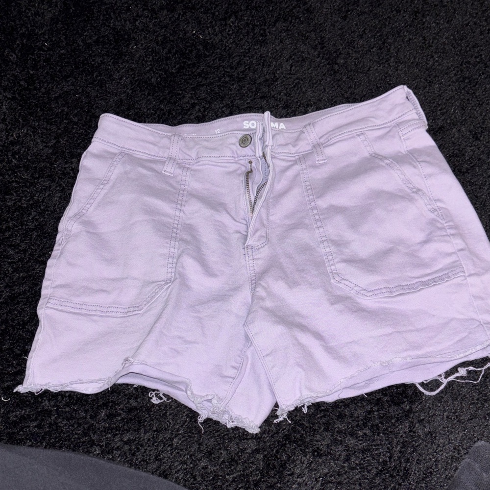 Sonoma Lilac High-Waist Utility Shorts